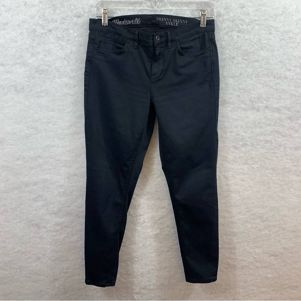 MADEWELL Skinny Skinny Ankle Jeans in Black Size 28